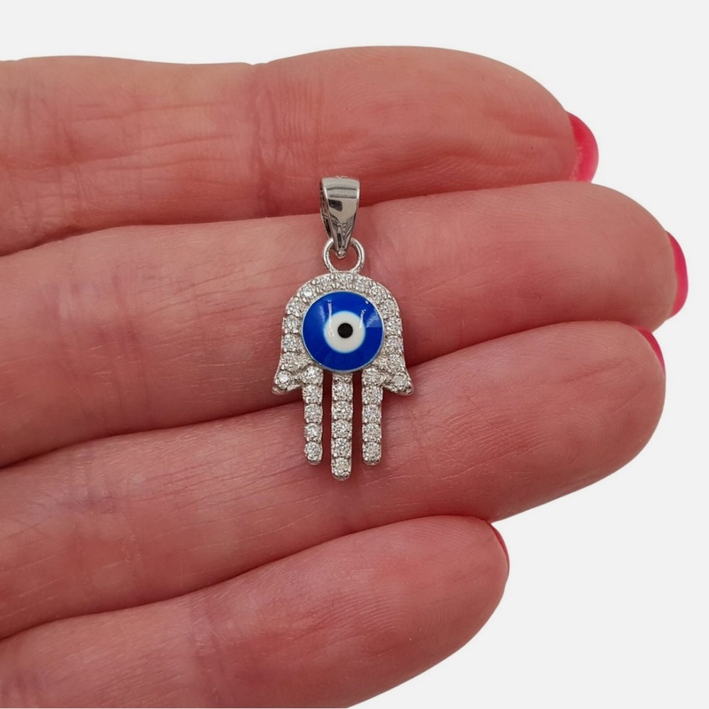 Silver Evil Eye Pendant